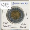 Image 1 : Canadian 2000 toonie - off center