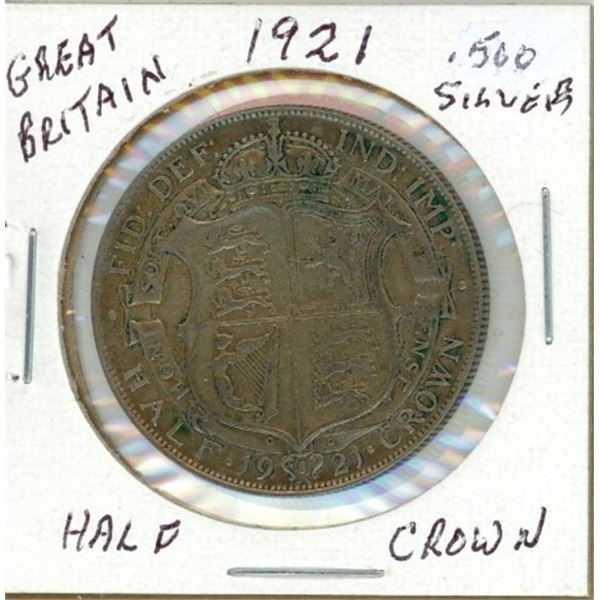1921 Great Britain half crown .500 silver