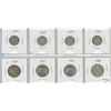 Image 1 : Eight Canada silver coins - four dimes, four quarters