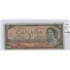 Image 1 : 1954 Canadian Two Dollar Bank Note Devil's Face Prefix # D/B 1928810 Scarce