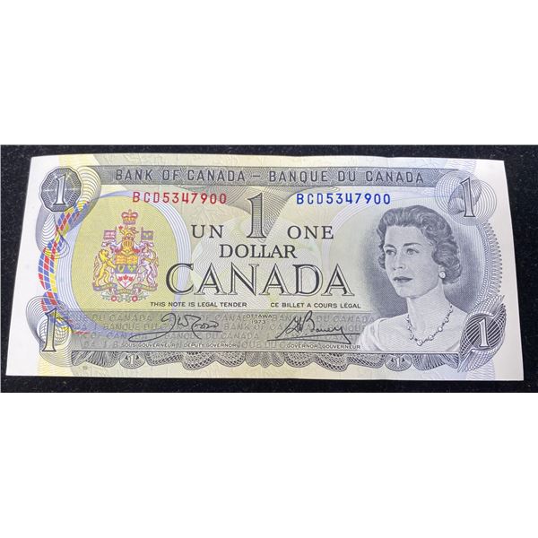 (1973) 100-Canadian One Dollar Bank Notes - Gem UNC - Consecutive Notes from BCD5347900 to BCD534799