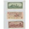 Image 2 : Sheet of 3 Canadian Bank Notes - 1967 One Dollar Note, 1986 Two Dollar Note, 1954 Two Dollar Note