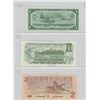 Image 2 : Sheet of 3 Canadian Bank Notes - 1954 Uncirculated One Dollar Note, 1973 Gem Uncirculated One Dollar