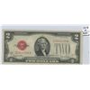 Image 1 : 1928 USA Two Dollar Bank Note - Red Stamp - Prefix # E28442309A