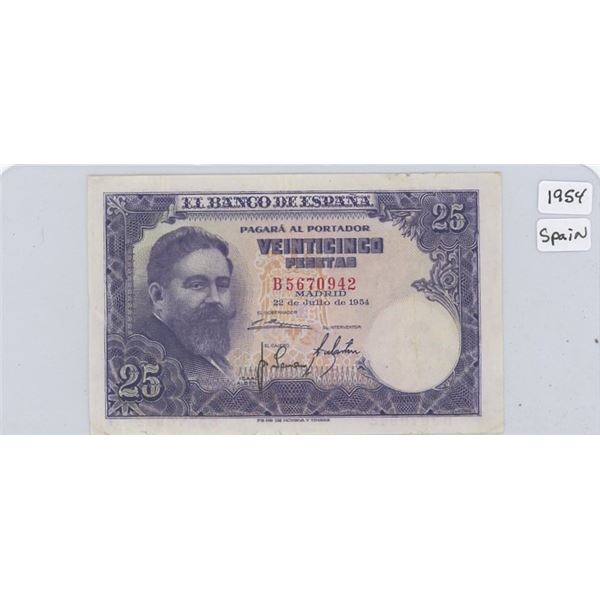 1954 Madrid, Spain - 25 Banco
