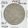 Image 1 : 1922D USA Peace Dollar .925 Sterling Silver