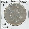 Image 1 : 1922S USA Peace Dollar .925 Sterling Silver