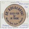 Image 1 : 1967 Ed Kosolofski Wooden Nickel
