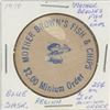 Image 1 : 1970 Mother Brown's Fish and Chips Wooden Nickel