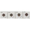 Image 1 : 1943, 1944, 1945, 1946 Canadian One Cent Uncirculated Coins