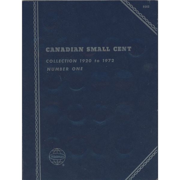 1920-1972 Canadian One Cent Blue Whitman Folder with Coins