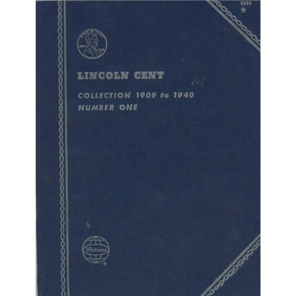 1909-1940 Lincoln Cent Blue Whitman Folder with Coins
