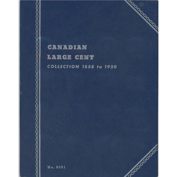 1858-1920 Canadian Large Cent Blue Whitman Folder With Coins
