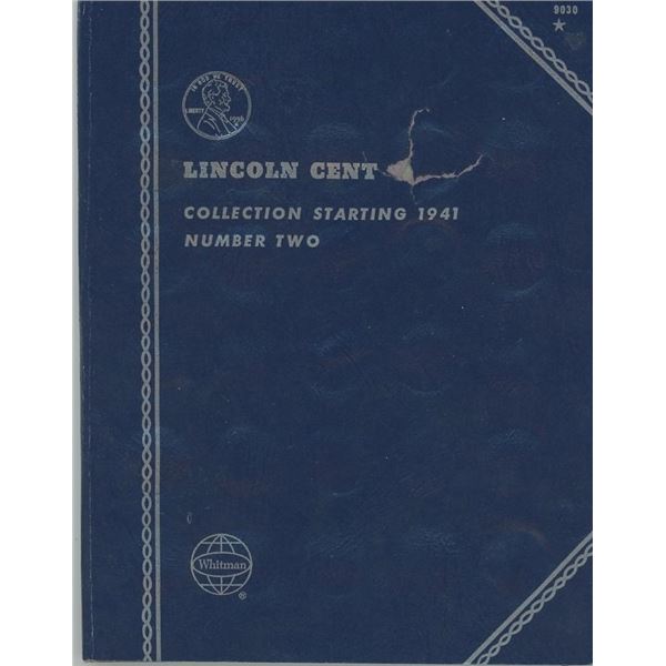 1941-1975 Lincoln One Cent Blue Whitman Folder With Coins
