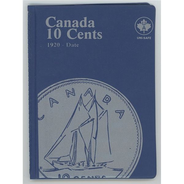 Uni Safe Folder With Canadian One Cent Coins And Ten Cent UNC Coins