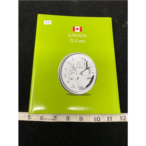Lighthouse Green Canada Twenty-Five Cent Book With Coins