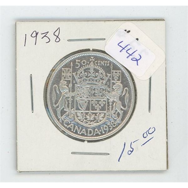 1 Canadian Silver 50 Cent Piece