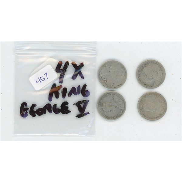 4 Canadian Silver 10 Cent Pieces