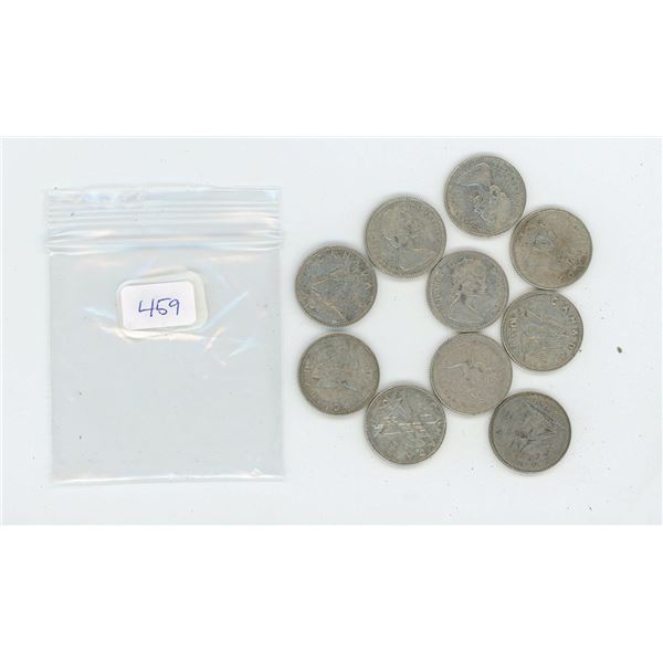 10 Canadian Silver 10 Cent Pieces