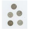 Image 2 : 5 Canadian Silver 10 Cent Pieces