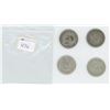 Image 1 : 4 Canadian Silver 10 Cent Pieces