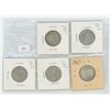Image 1 : 5 Canadian Silver 25 cent pieces