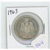 Image 1 : 1963 Queen Elizabeth II Canadian Silver 50 Cent Piece