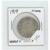 Image 1 : 1919 Canadian Silver 50 Cent Piece King George V