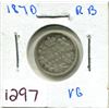 Image 1 : 1870 RB small 5 cents silver