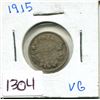 Image 1 : 1915 small 5 cents silver