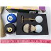 Image 3 : golf ball shaving brush & razor, 2 golf club covers