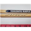Image 2 : A&A Tisdale autographed by Dave Lewis & Bob Bour Toronto Maple Leafs mini hokcey sticks
