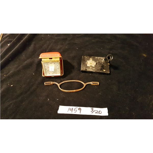 Travel Alarm Clock & Pen Holder Etc.