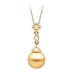 Golden South Sea Pearl and Diamond 'Royale' Pendant