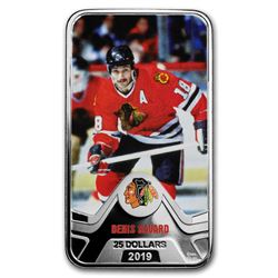 2019 Canada 1.5 oz Silver $25 Chicago Blackhawks: Denis Savard
