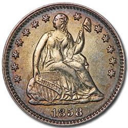 1858 Liberty Seated Half Dime AU