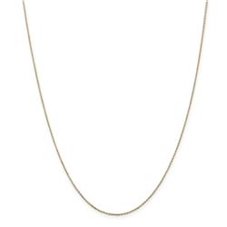 14k Yellow Gold .8 mm Diamond Cut Cable Chain - 22 in.