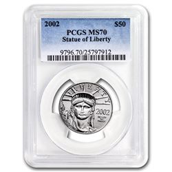 2002 1/2 oz Platinum American Eagle MS-70 PCGS