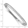 Image 2 : 14k White Gold 3/16 Textured Bangle - 7.5 in.