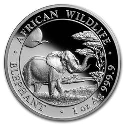 2019 Somalia 1 oz Silver Elephant (High Relief)