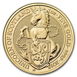 2018 Great Britain 1 oz Gold Queen's Beasts The Unicorn