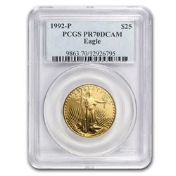 1992-P 1/2 oz Proof Gold American Eagle PR-70 PCGS