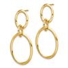 Image 2 : 14K Yellow Gold Triple Hoop Earrings - 65 mm