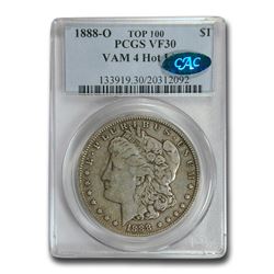 1888-O Morgan Dollar VF-30 PCGS CAC (VAM 4 Hot Lips)