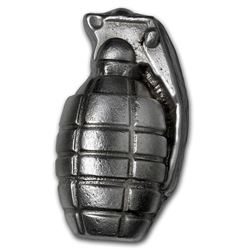 6 oz Hand Poured Silver Grenade - Big Boom!
