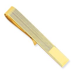 14k Solid Gold Tie Bar (Solid pinstripes)