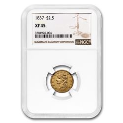 1837 $2.50 Gold Classic Head XF-45 NGC