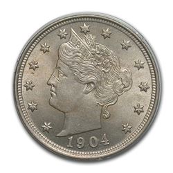 1904 Liberty Head V Nickel MS-64 PCGS