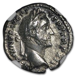 Roman Denarius Emperor Antoninus Pius (138-161 AD) XF NGC