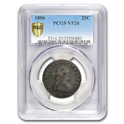 1806 Draped Bust Quarter VF-20 PCGS